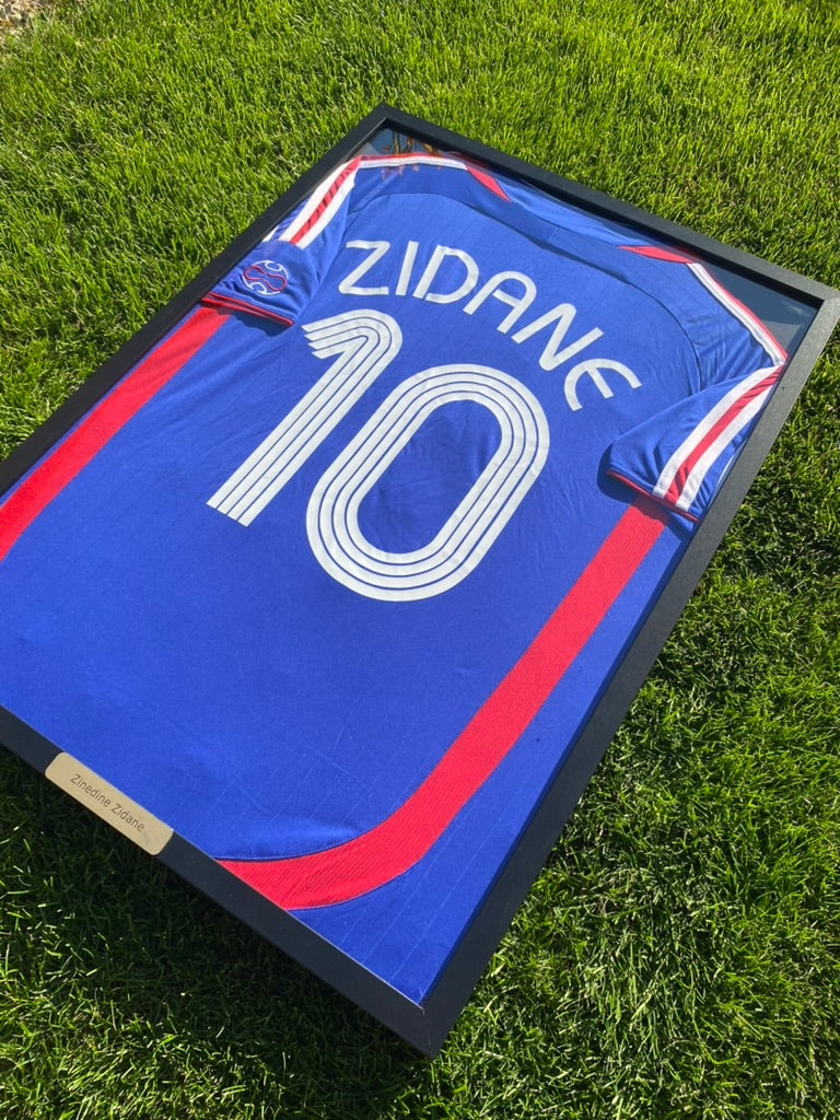 France Zinedine Zidane Framed Jersey