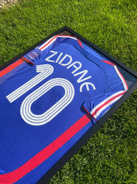 France Zinedine Zidane Framed Jersey