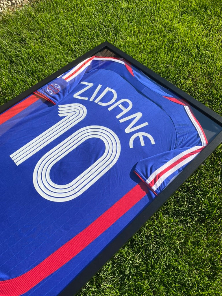 France Zinedine Zidane Framed Jersey