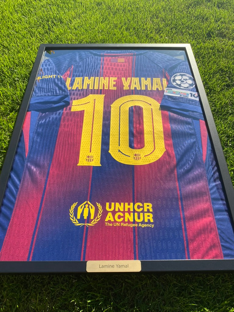 FC Barcelona Lamine Yamal Framed Jersey