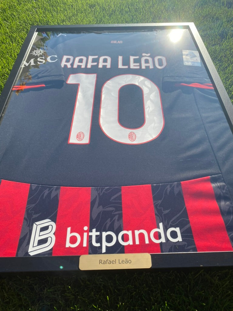 AC Milan Rafael Leão Framed Jersey
