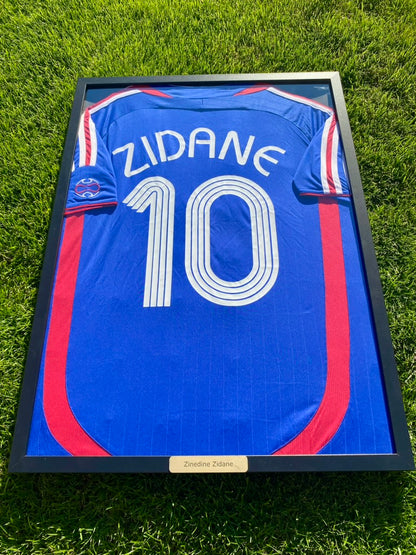 France Zinedine Zidane Framed Jersey